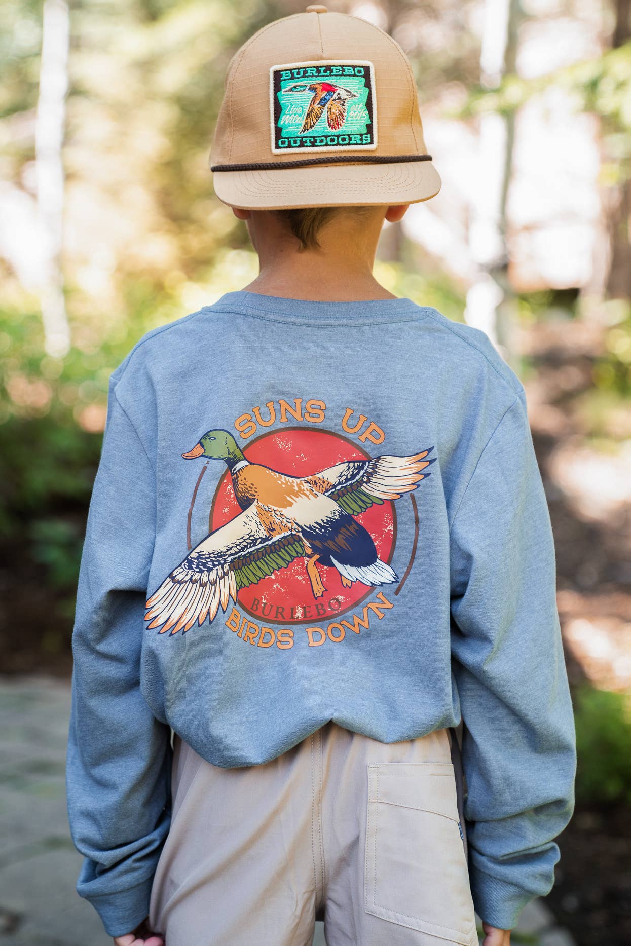 Youth - Suns Up Birds Down - L/S - Heather Blue Jean