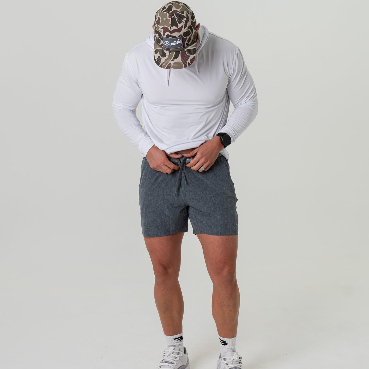 Athletic Short - Grizzly Grey - Classic Deer Camo Liner Liner: 7"