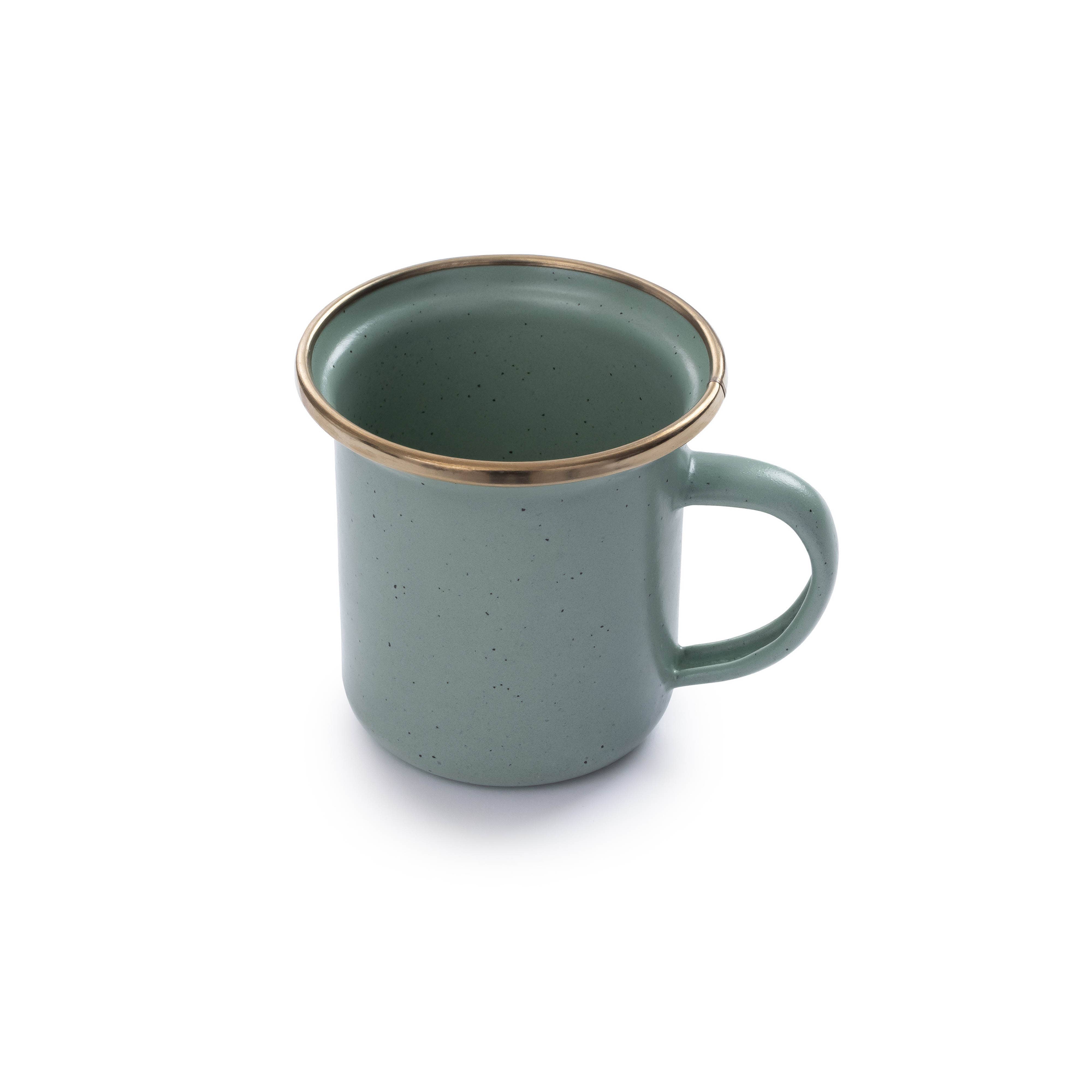 Enamel Espresso Cup (Set of 2): Slate Grey
