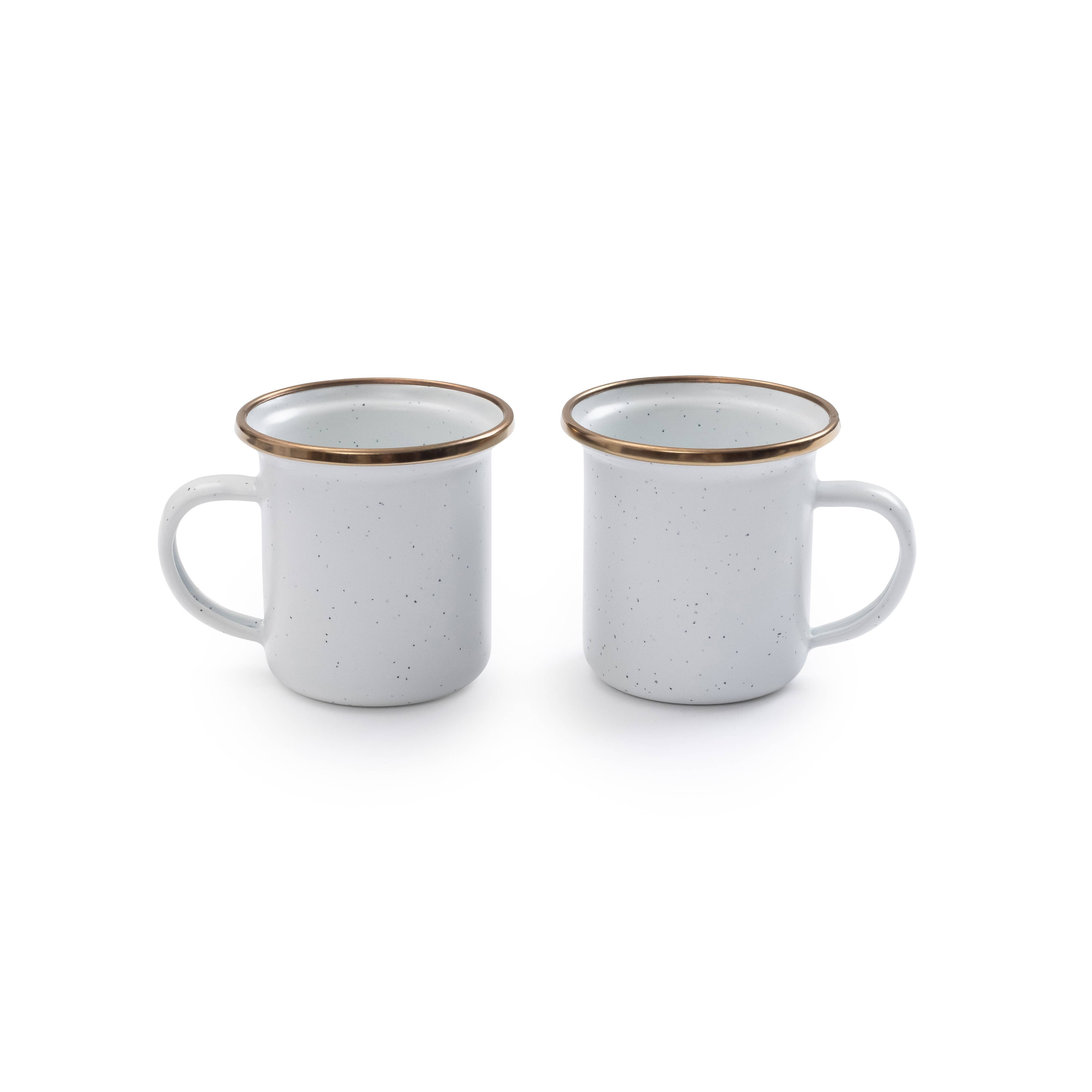 Enamel Espresso Cup (Set of 2): Slate Grey