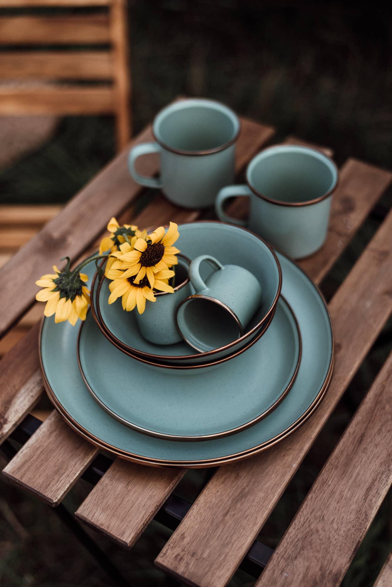 Enamel Espresso Cup (Set of 2): Slate Grey