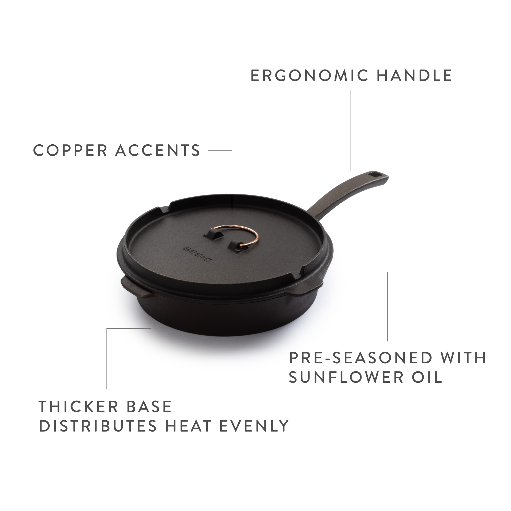 All-In-One Cast Iron Skillet: 10"