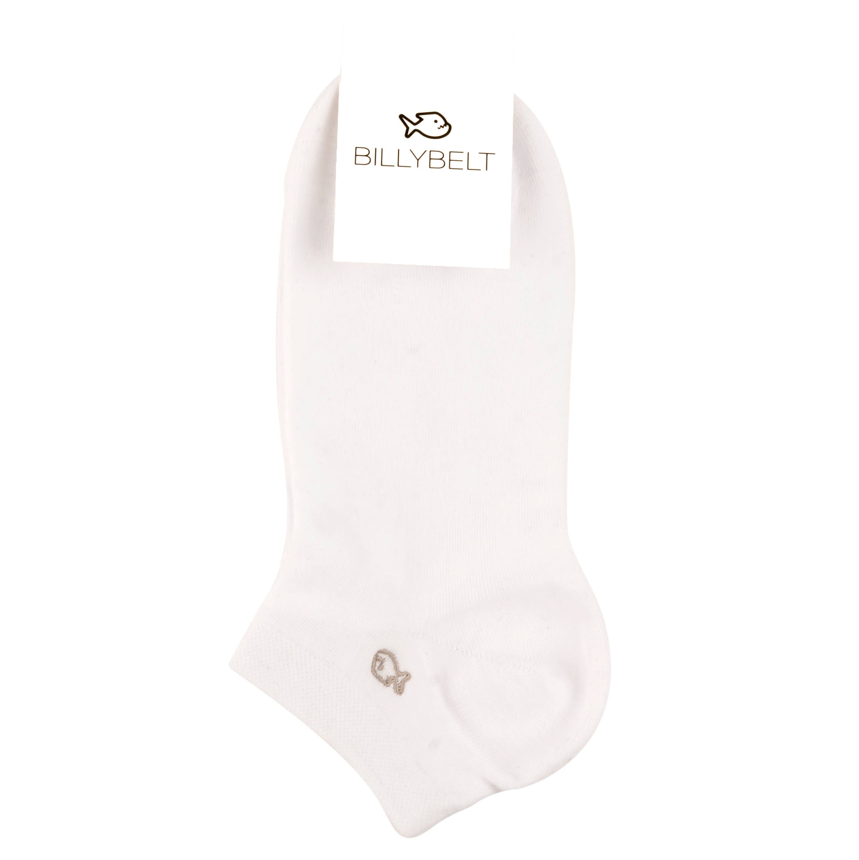 Plain white combed cotton ankle socks
