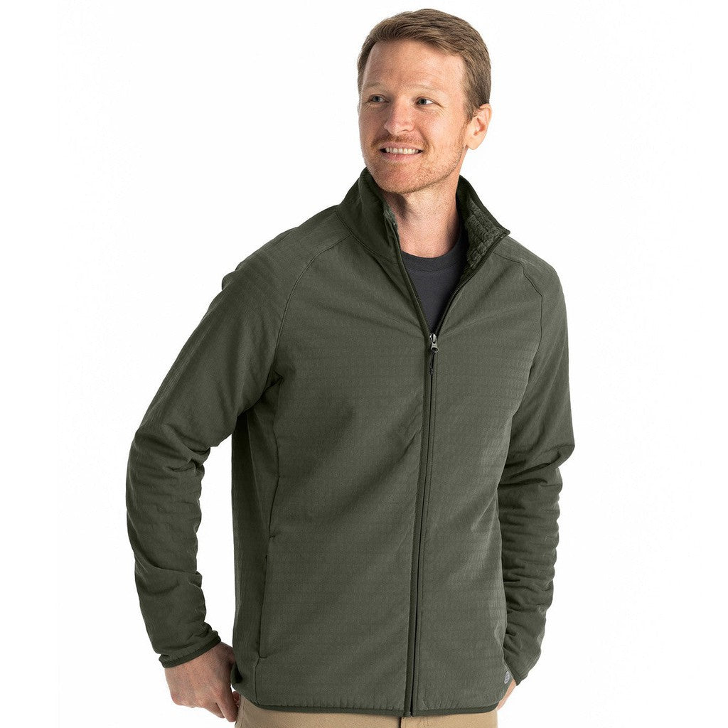 Men's Gridback Fleece Jacket - Dark Olive